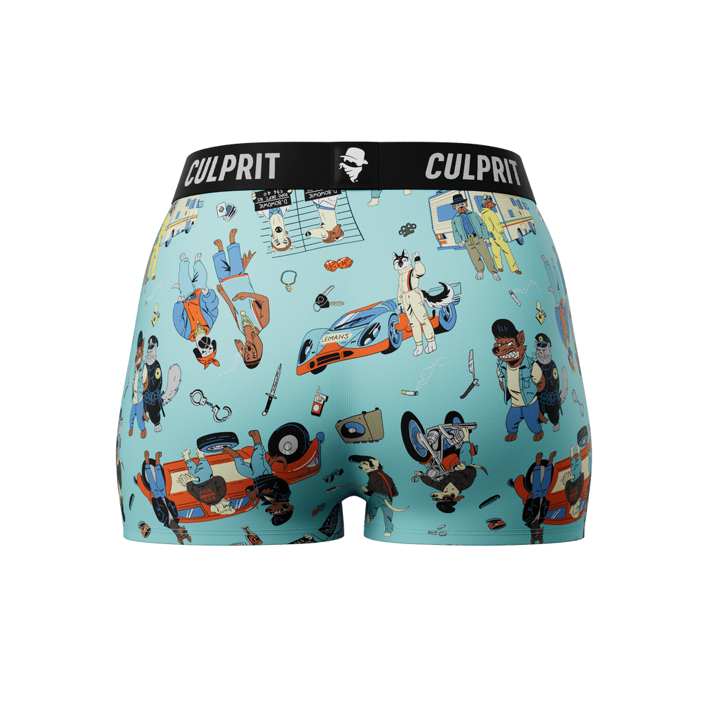 Bad to the Bone 🚓 Booty Shorts - Culprit Underwear LLC - Booty Shorts - BS - BLBONE - XS