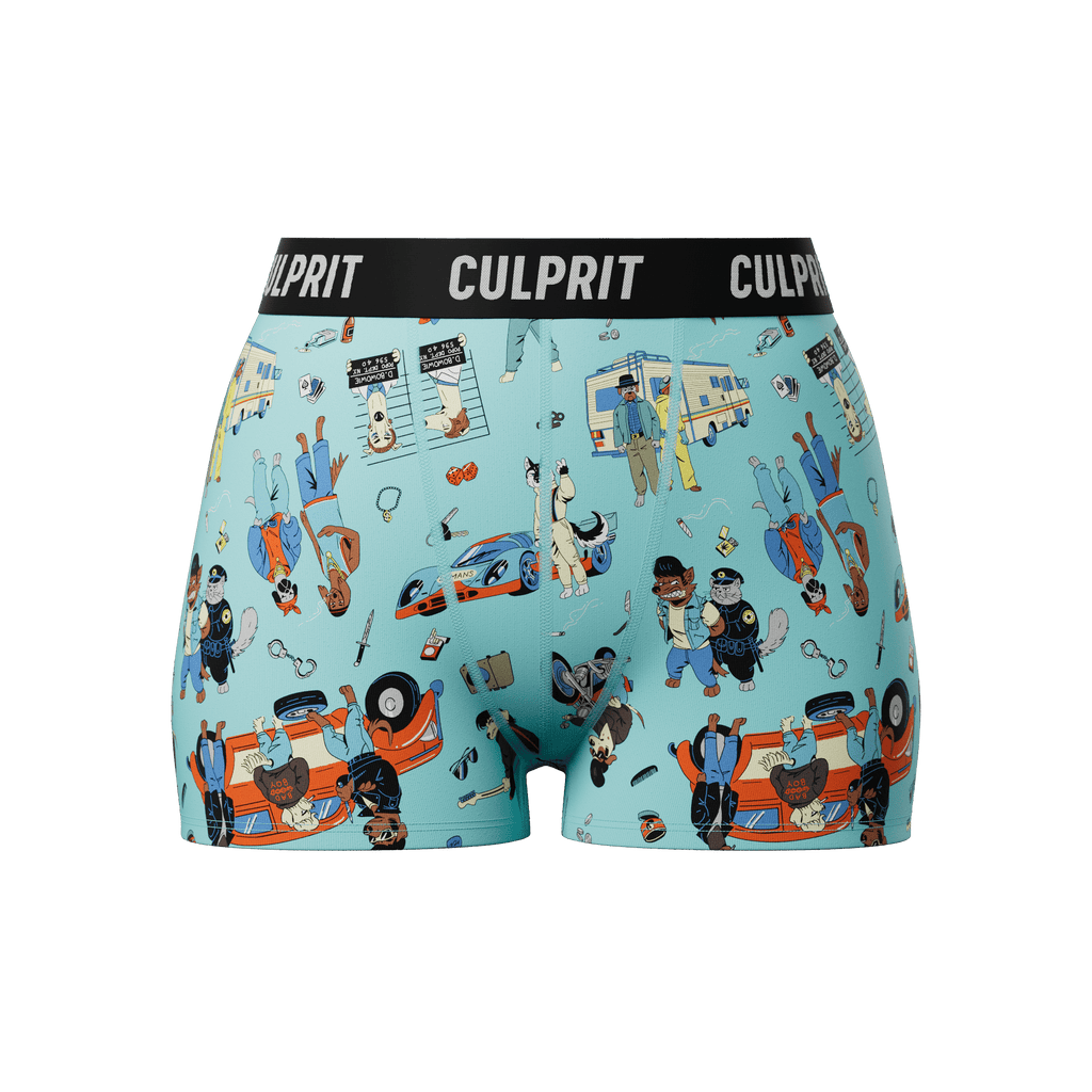 Bad to the Bone 🚓 Booty Shorts - Culprit Underwear LLC - Booty Shorts - BS - BLBONE - XS