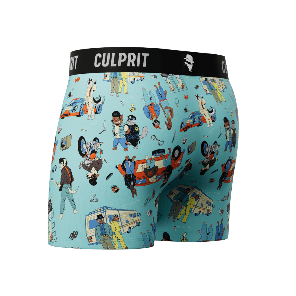 Bad to the Bone 🚓 Boxer Briefs w/ fly - Culprit Underwear LLC - Boxer Briefs w/Fly - BB - BLBONE - S