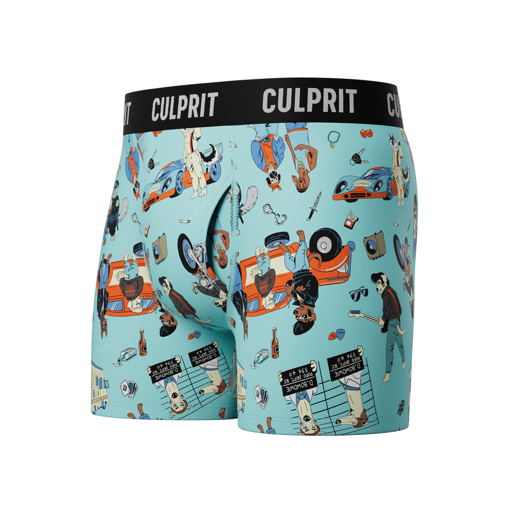 Bad to the Bone 🚓 Boxer Briefs w/ fly - Culprit Underwear LLC - Boxer Briefs w/Fly - BB - BLBONE - S