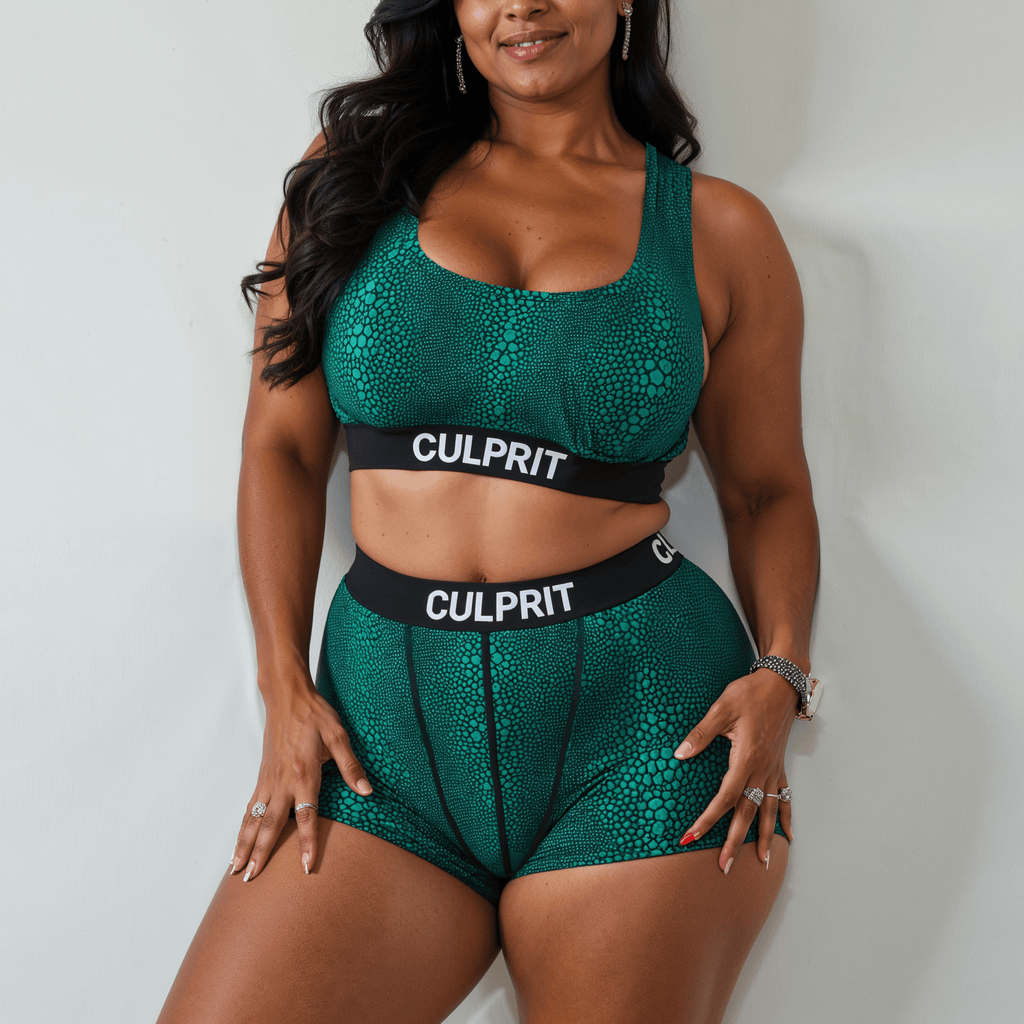 Crocodile 🐊 Booty Shorts - Culprit Underwear - Booty Shorts - BS - CROC - XS