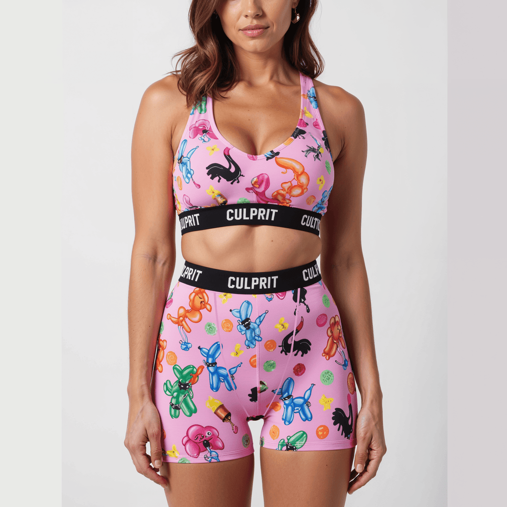 Pink Balloon Animals 😻 LadyBoxers - Culprit Underwear LLC - LadyBoxers™ - LB - LOONPK - XS