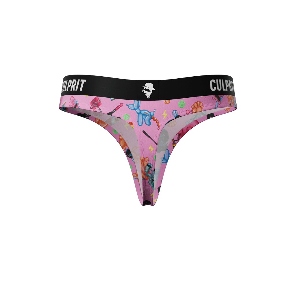 Pink Balloon Animals 😻 Thong - Culprit Underwear - Thongs - THG - LOONPK - XS