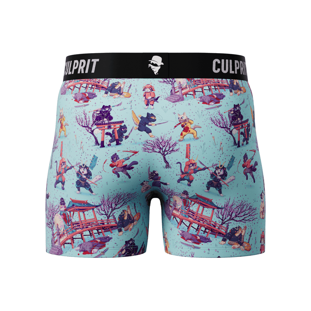 Samurai Cats - Culprit Underwear - Boxer Briefs w/Fly - BB - SAMCAT - S