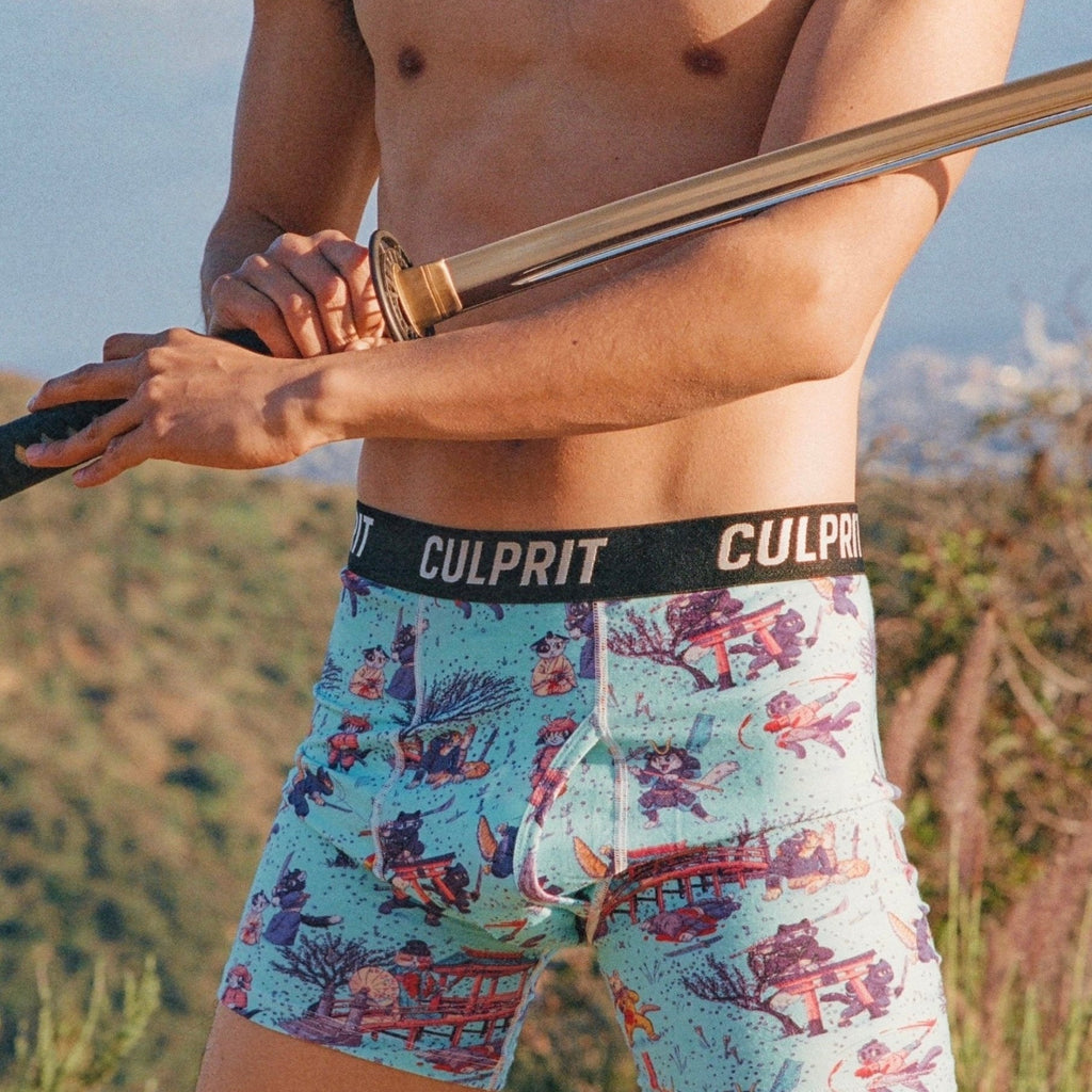 Samurai Cats - Culprit Underwear - Boxer Briefs w/Fly - BB - SAMCAT - S