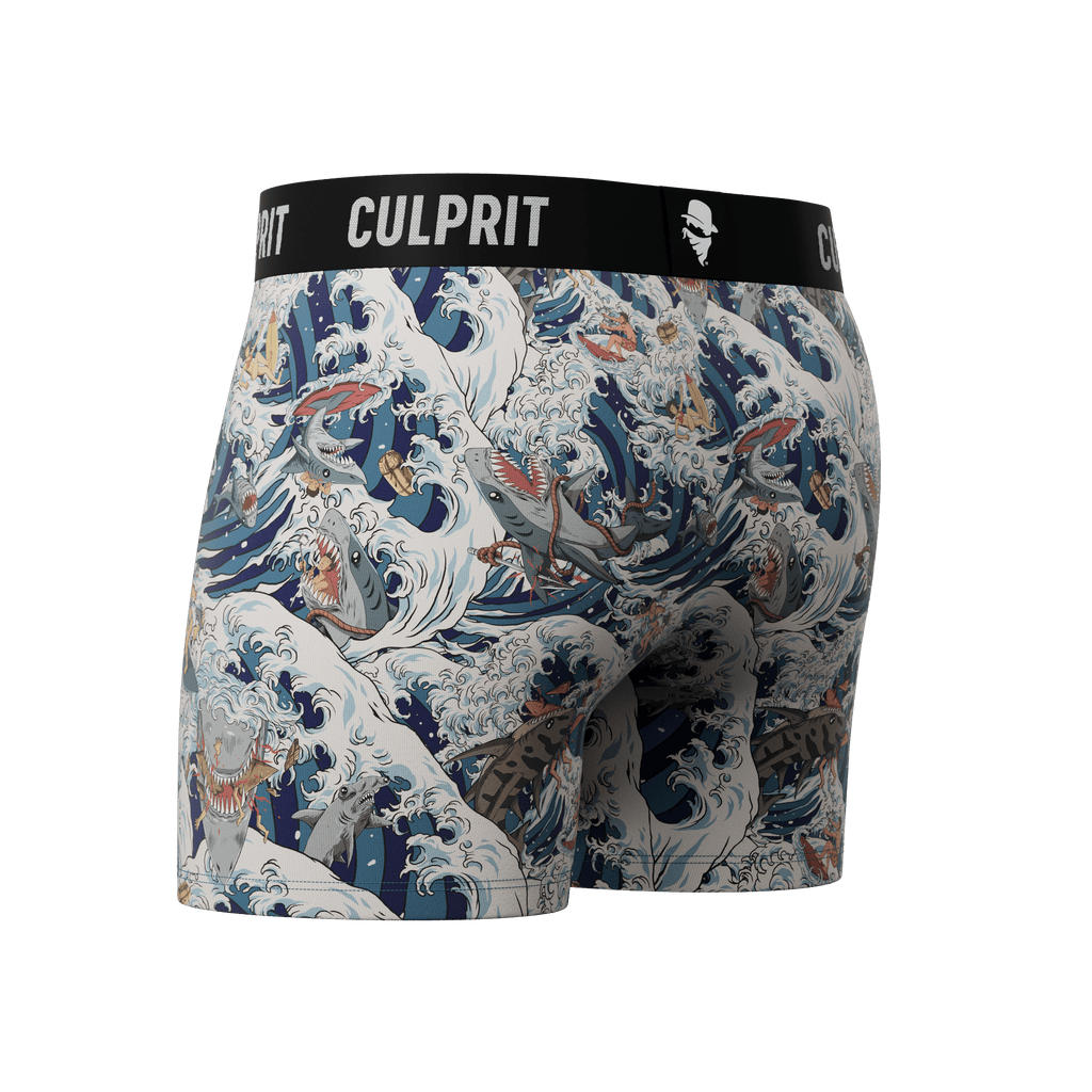 Shark Bait 🦈 Boxer Briefs w/ fly - Culprit Underwear - Boxer Briefs w/Fly - BB - SHRKBT - S