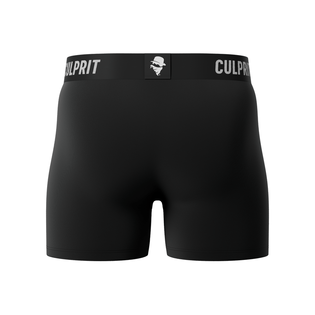Stealth Black Boxer Briefs 3 - Pack 🥷 - Culprit Underwear - Boxer Briefs w/Fly - 3PK - BB - BLK - S
