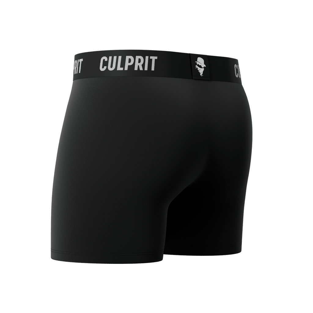 Stealth Black Boxer Briefs 3 - Pack 🥷 - Culprit Underwear - Boxer Briefs w/Fly - 3PK - BB - BLK - S