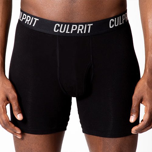Stealth Black 🥷 Boxer Briefs w/ fly - Culprit Underwear - Boxer Briefs w/Fly - BB - BLK - S