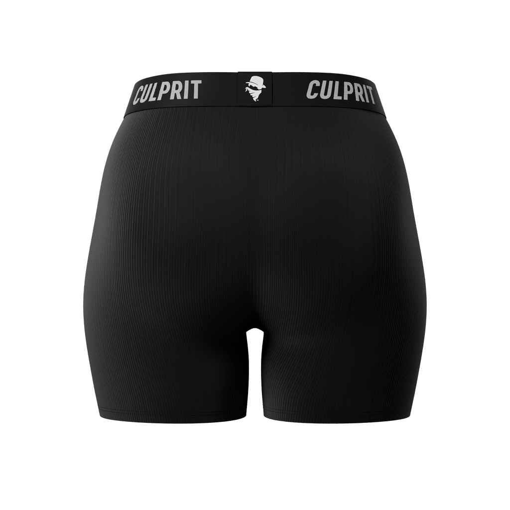 Stealth Black Ribbed 🥷 LadyBoxers - Culprit Underwear - LadyBoxers™ - LB2 - SBR - XS