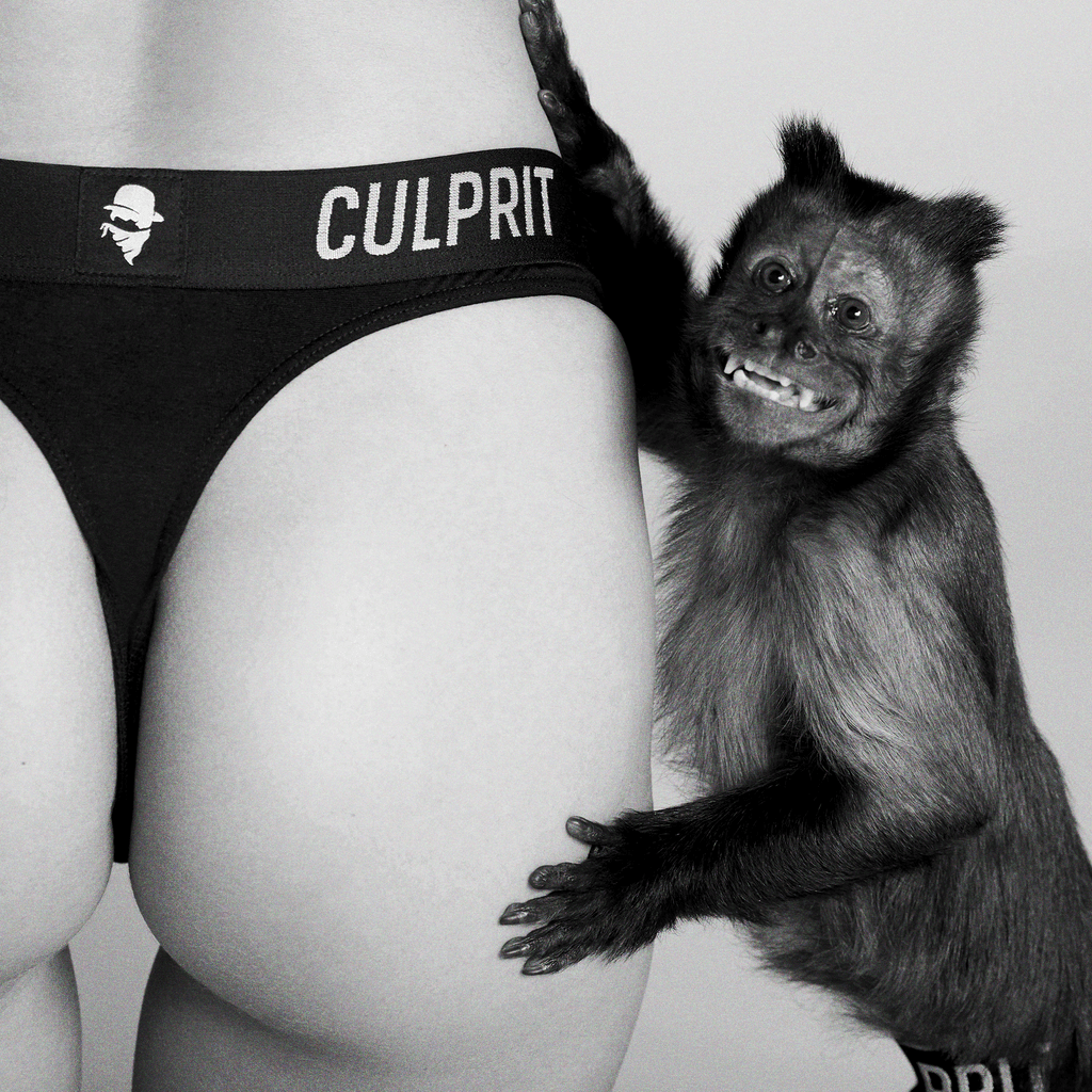 Stealth Black 🥷 Thong - Culprit Underwear - Thongs - THG - BLK - XS