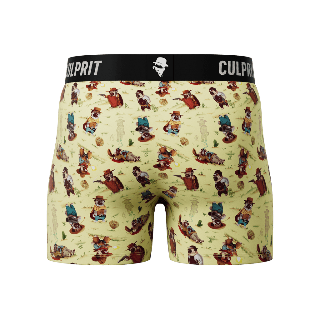 The Good The Bad and The Pugly 🌵 - Culprit Underwear - Boxer Briefs w/Fly - BB2 - PUG - S