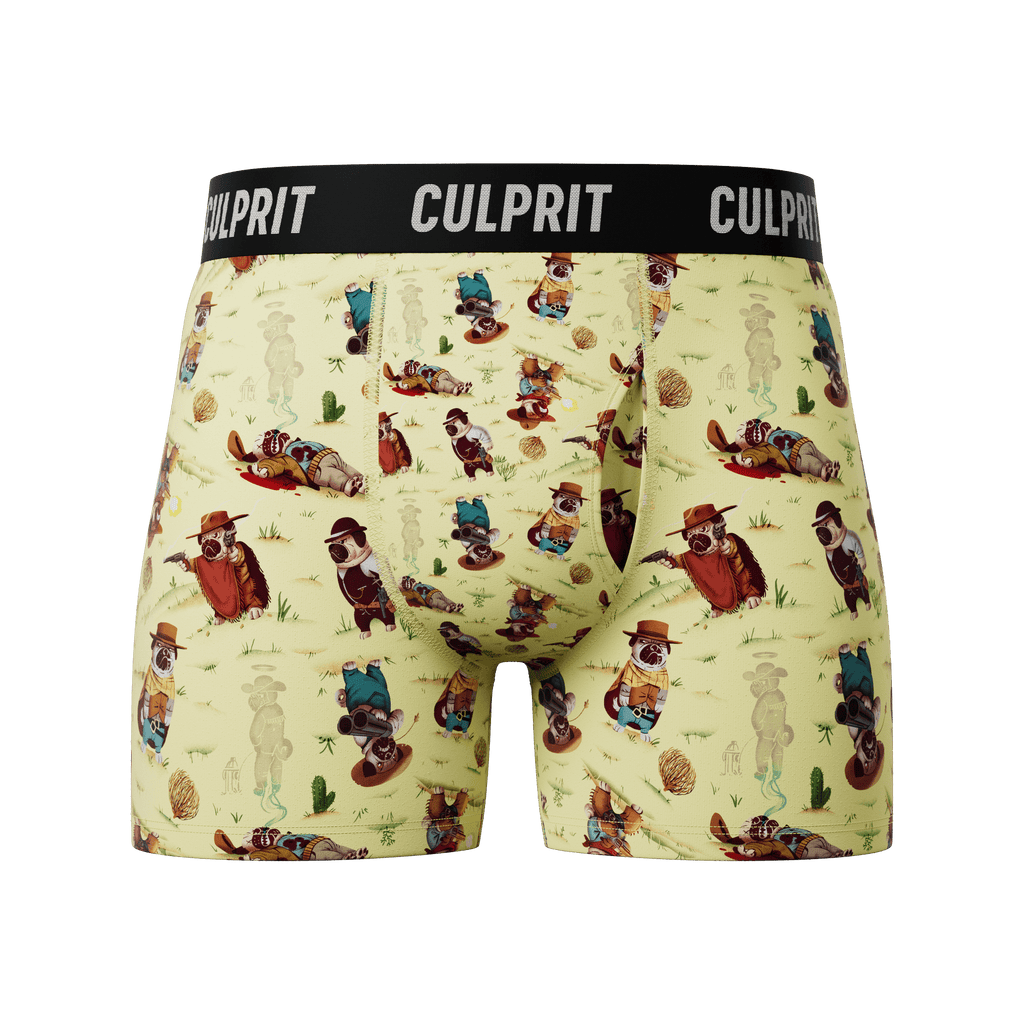 The Good The Bad and The Pugly 🌵 - Culprit Underwear - Boxer Briefs w/Fly - BB2 - PUG - S