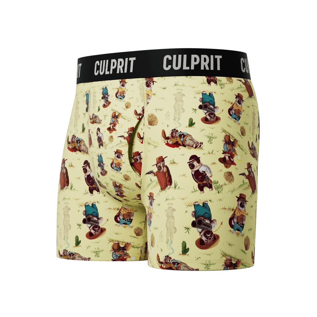 The Good The Bad and The Pugly 🌵 - Culprit Underwear - Boxer Briefs w/Fly - BB2 - PUG - S