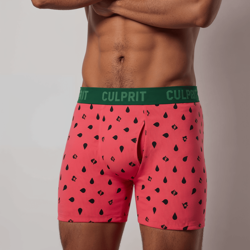 Watermelon 🍉 Boxer Brief w/ fly - Culprit Underwear - Boxer Briefs w/Fly - BB - WMLN - S