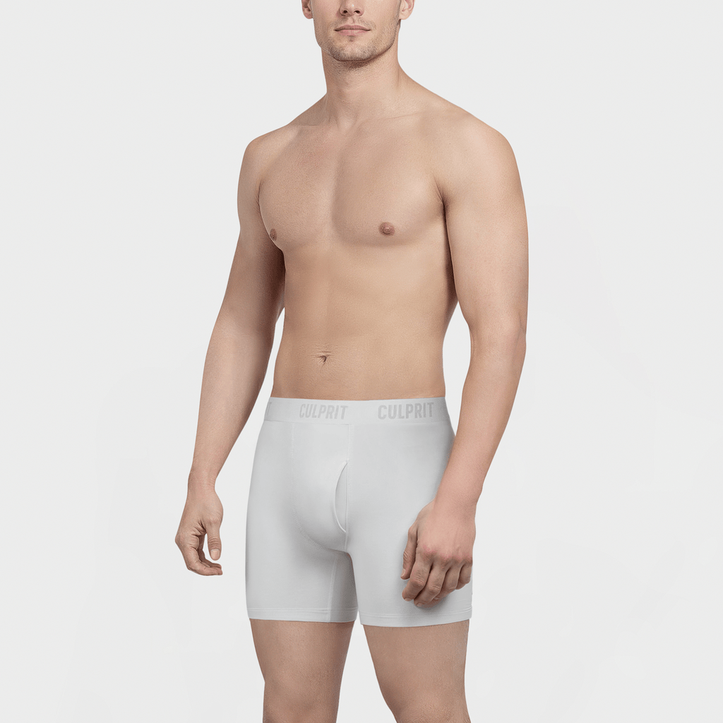 White Hot Solid Boxer Briefs w/ fly - Culprit Underwear - Boxer Briefs w/Fly - BB - WHOT - S
