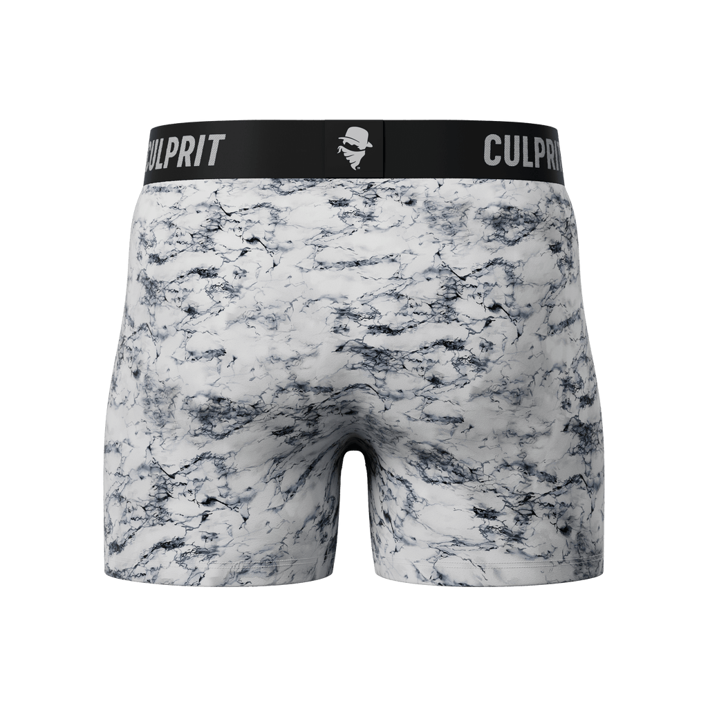 White Marble - Culprit Underwear - Boxer Briefs w/Fly - BB - WMRBL - S