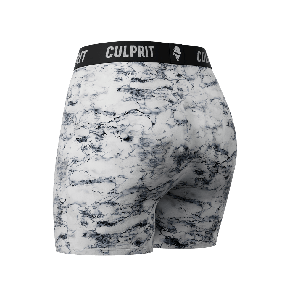 White Marble LadyBoxers - Culprit Underwear - LadyBoxers™ - LB - WMRBL - XS