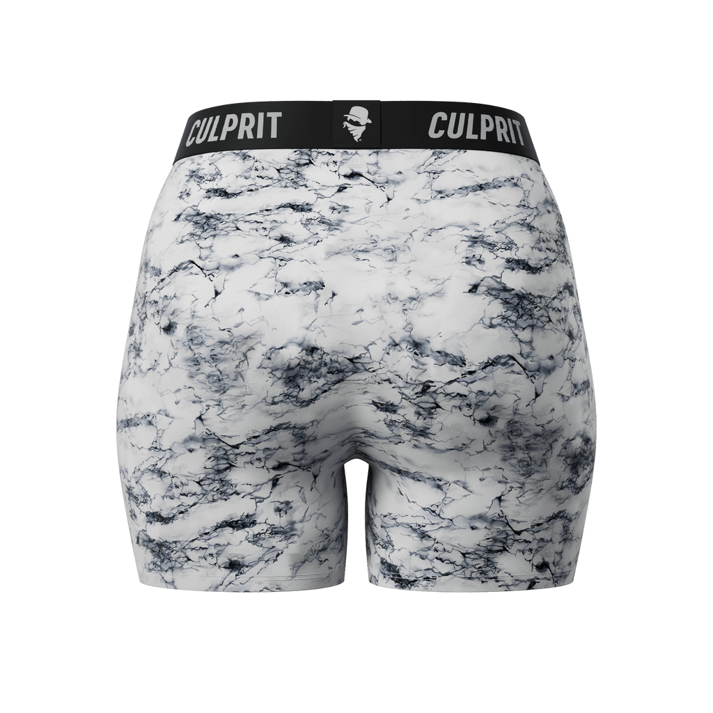 White Marble LadyBoxers - Culprit Underwear - LadyBoxers™ - LB - WMRBL - XS