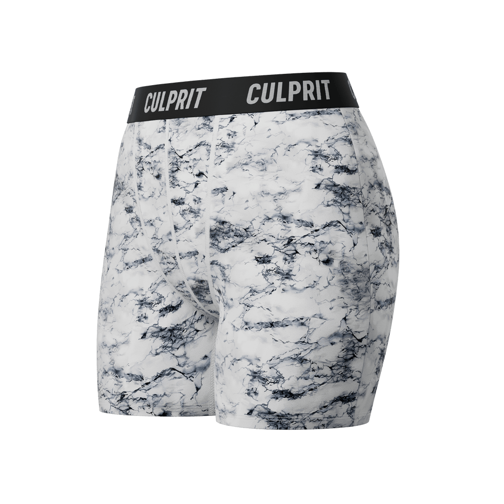 White Marble LadyBoxers - Culprit Underwear - LadyBoxers™ - LB - WMRBL - XS